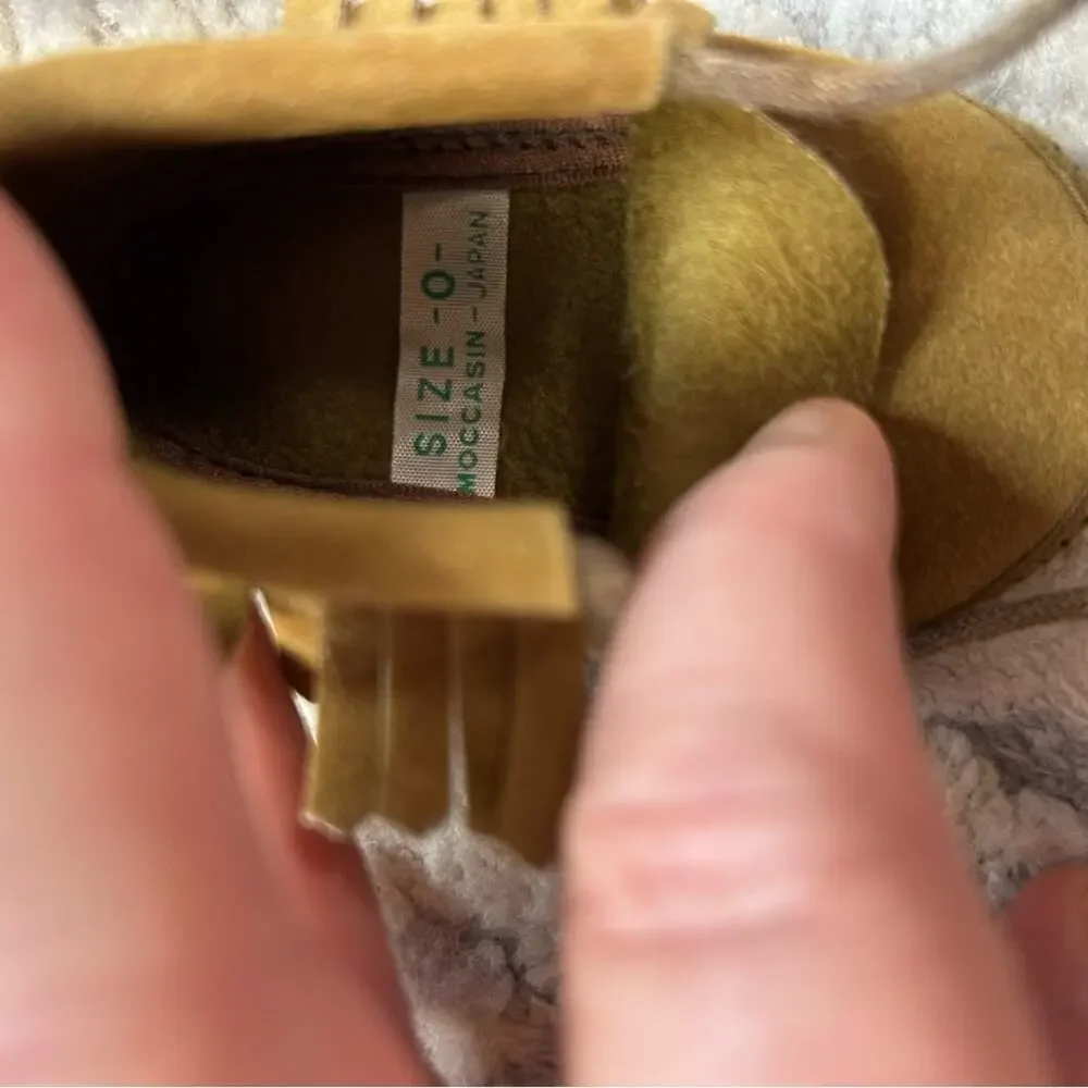 Vintage Baby Moccasins Made in Japan Size 0